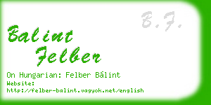 balint felber business card