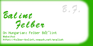 balint felber business card